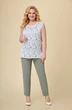 Костюм брючный 1629 молочный + мох Svetlana Style