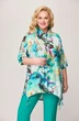 Костюм брючный 1661 бирюзовый + цветы Svetlana Style