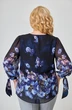 Костюм брючный 1721 серый + синие цветы Svetlana Style