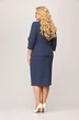 Костюм с юбкой 1728 синий + горох Svetlana Style