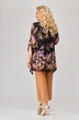 Костюм брючный 1784 песок + цветы Svetlana Style