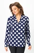 Блузка 2173 синий + горох Svetlana Style