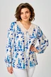 Блузка 2304 голубой принт Svetlana Style