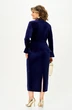 Костюм с юбкой 2387 синий бархат Svetlana Style фото 2