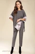 Пончо 1285 графит розовый TEFFI Style
