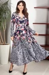 Платье 1417 розовый+цветы TEFFI Style