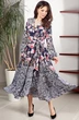 Платье 1417 розовый+цветы TEFFI Style
