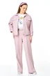 Костюм брючный 7738 пыльная роза + белый Tender and nice