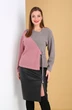 Костюм с юбкой 321 серо-розовый Tensi
