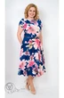 Платье 14-19 синий+розовые цветы TtricoTex Style