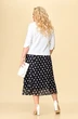 Костюм с юбкой 18-19 темно-синий + белый TtricoTex Style