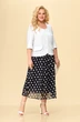 Костюм с юбкой 18-19 темно-синий + белый TtricoTex Style