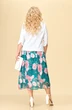 Костюм с юбкой 18-19 бирюза + белый TtricoTex Style