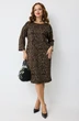 Платье 2274 шоколадный + принт Твой Имидж