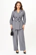 Костюм брючный 2331 серый в полоску Твой Имидж