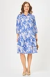 Платье 2349 голубой с принтом Твой Имидж