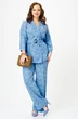 Костюм брючный 2350 голубой с принтом Твой Имидж фото 3