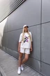 Костюм с шортами 002 белый USOVA