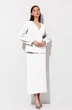 Костюм с юбкой 1113 белый V&N fashion