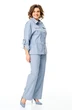 Костюм брючный 1202 голубой дым VI ORO фото 4