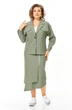 Костюм с юбкой 1245 оливка VI ORO фото 3