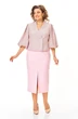 Костюм с юбкой 1248 розовый + однотон VI ORO фото 3
