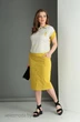 Костюм с юбкой 2625 желтый VIOLA STYLE