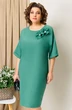 Платье 1403 бирюзово-зеленый VOLNA фото 4 Платье 1403 бирюзово-зеленый VOLNA фото 4