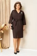 Платье 1443 шоколадно-коричневый VOLNA