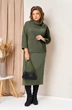 Костюм с юбкой 1447 олива темная VOLNA фото 4