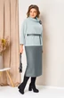 Костюм с юбкой 1447 светло-голубой + серый VOLNA фото 3