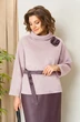 Костюм с юбкой 1447 светло-розовый+ежевика VOLNA фото 3