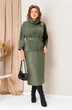 Костюм с юбкой 1447 хаки VOLNA