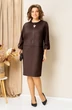Платье 1449 шоколадно-коричневый VOLNA