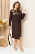 Платье 1454 шоколадно-коричневый VOLNA фото 5