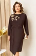 Платье 1454 шоколадно-коричневый VOLNA фото 3