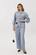 Костюм брючный 2440 серо-голубой VeritaModa