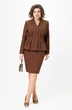 Костюм с юбкой 1055 шоколад Vilena фото 3