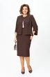 Костюм с юбкой 1126 шоколад Vilena фото 3