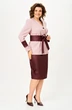 Костюм с юбкой 1147 крем+бургунди Vilena фото 3