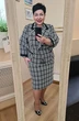 Костюм с юбкой 14163-1 дизайн клетка черно-белый Vittoria Queen