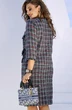 Костюм с юбкой 17173 клетка фиолетовый Vittoria Queen