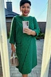 Платье 19283 гусиная лапка зеленый Vittoria Queen