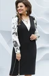 *Платье 19343 черный + дизайн цветы Vittoria Queen