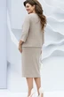 Костюм с юбкой 19363-1 бежевый Vittoria Queen