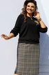 Костюм с юбкой 19663 клетка + черный Vittoria Queen