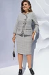 Костюм с юбкой 20013-1 клетка свето-серый Vittoria Queen