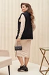 Костюм с платьем 22053 черный + бежевый Vittoria Queen