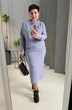 *Костюм с юбкой 22103 серо-голубой Vittoria Queen