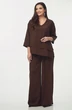 Костюм брючный 2273 шоколадно-коричневый YOUR SIZE